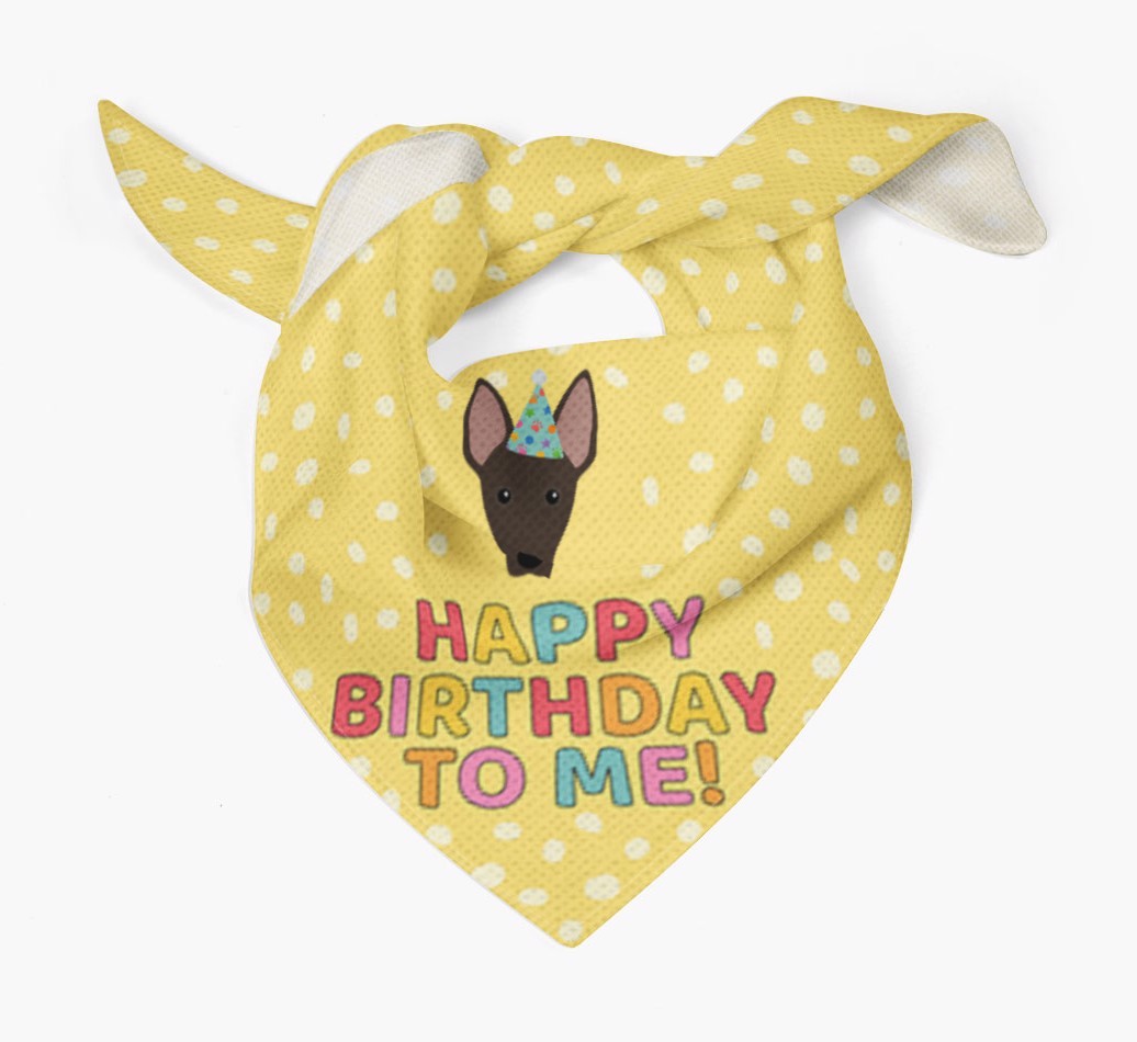 'Happy Birthday To Me' - Personalized {breedFullName} Bandana