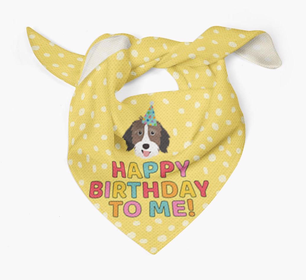 'Happy Birthday To Me' - Personalized {breedFullName} Bandana