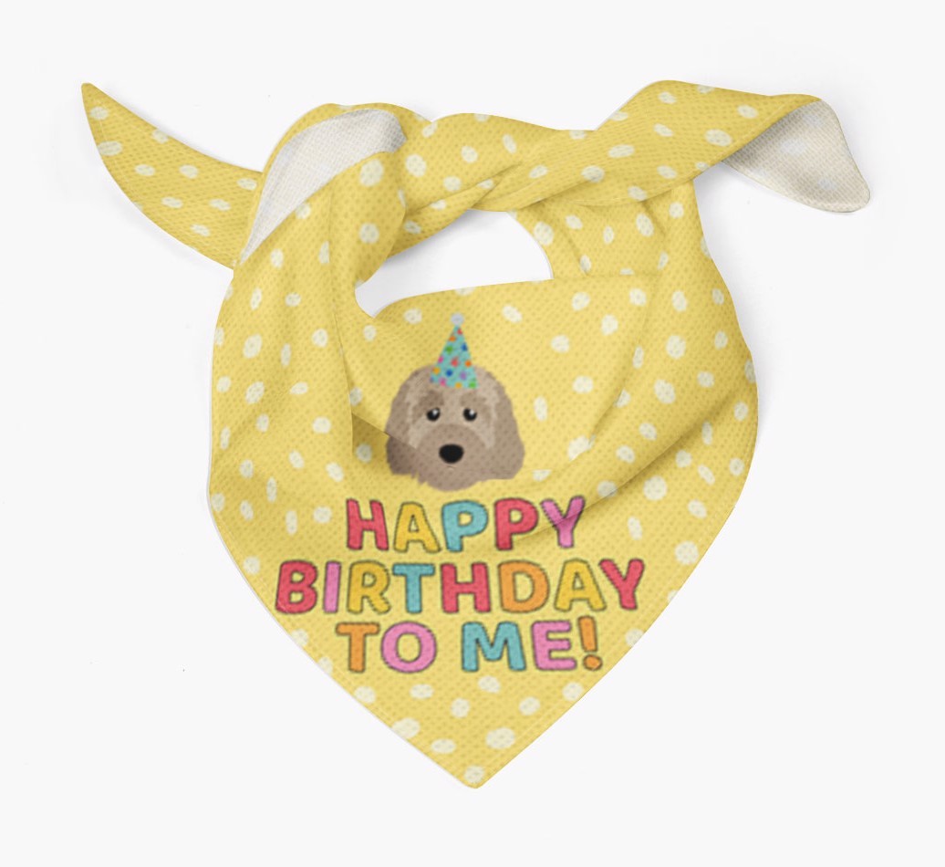 'Happy Birthday To Me' - Personalized {breedFullName} Bandana