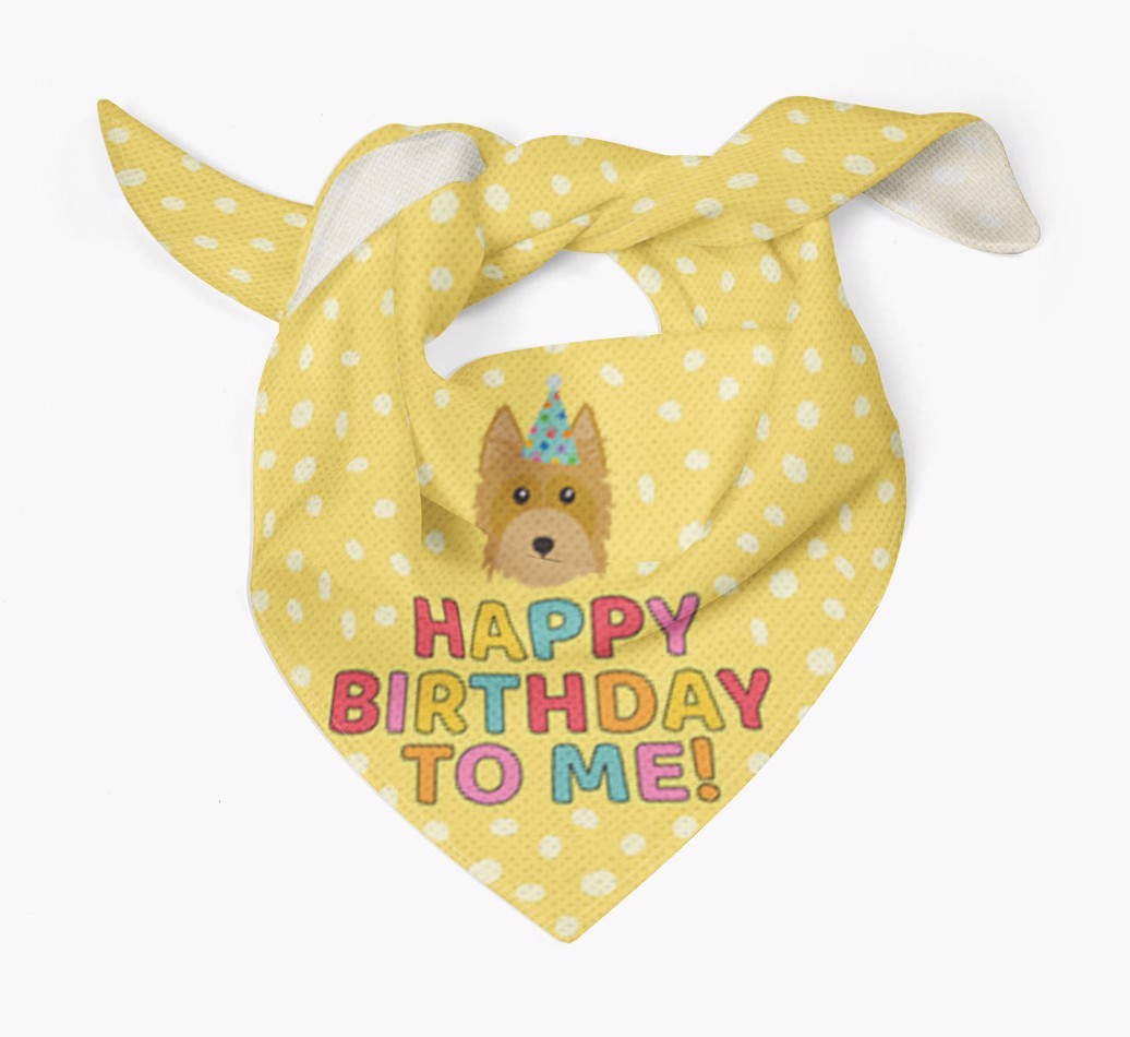 'Happy Birthday To Me' - Personalized {breedFullName} Bandana