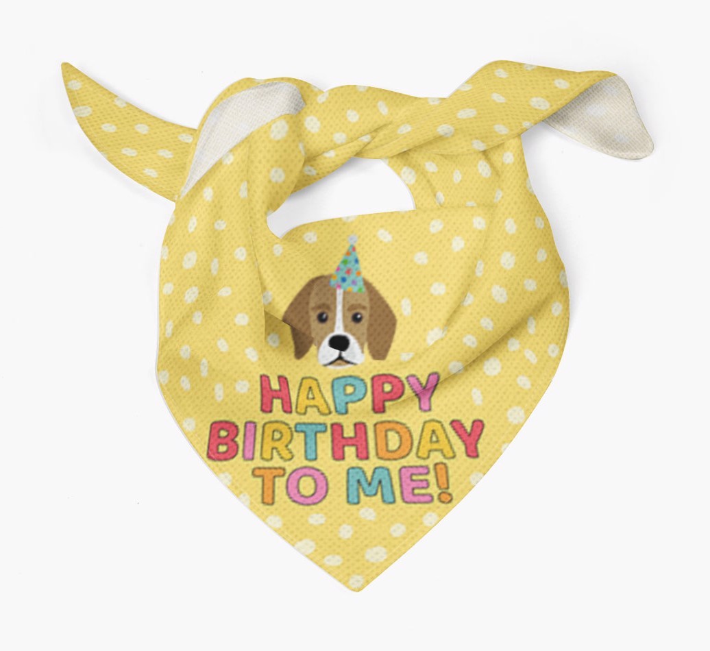 'Happy Birthday To Me' - Personalized {breedFullName} Bandana