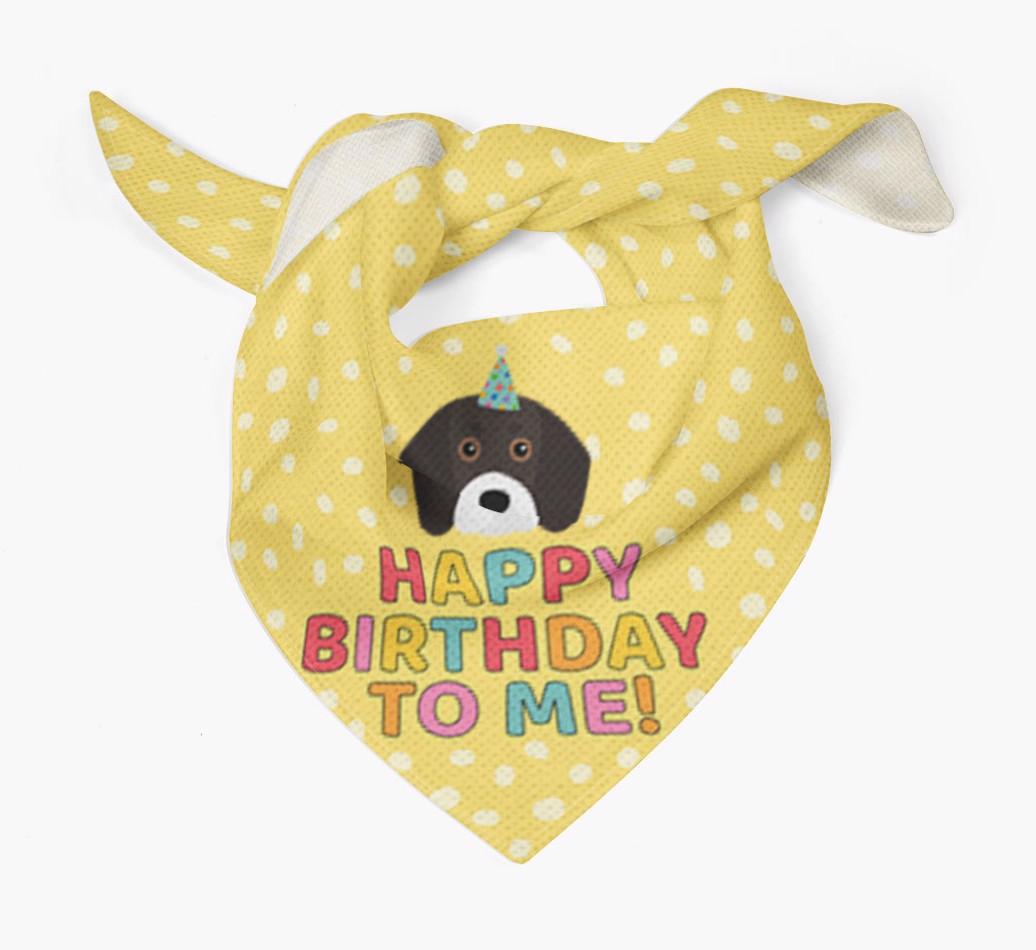 'Happy Birthday To Me' - Personalized {breedFullName} Bandana