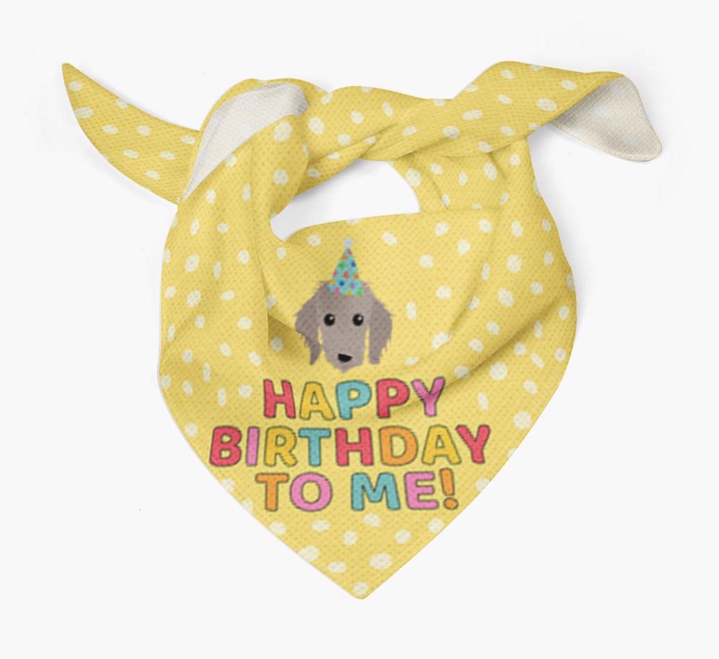 'Happy Birthday To Me' - Personalized {breedFullName} Bandana