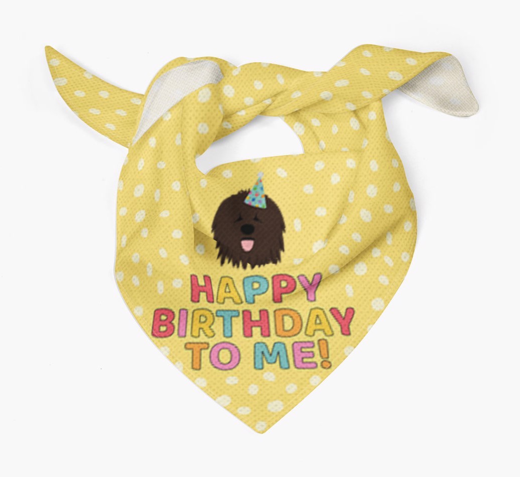 'Happy Birthday To Me' - Personalized {breedFullName} Bandana