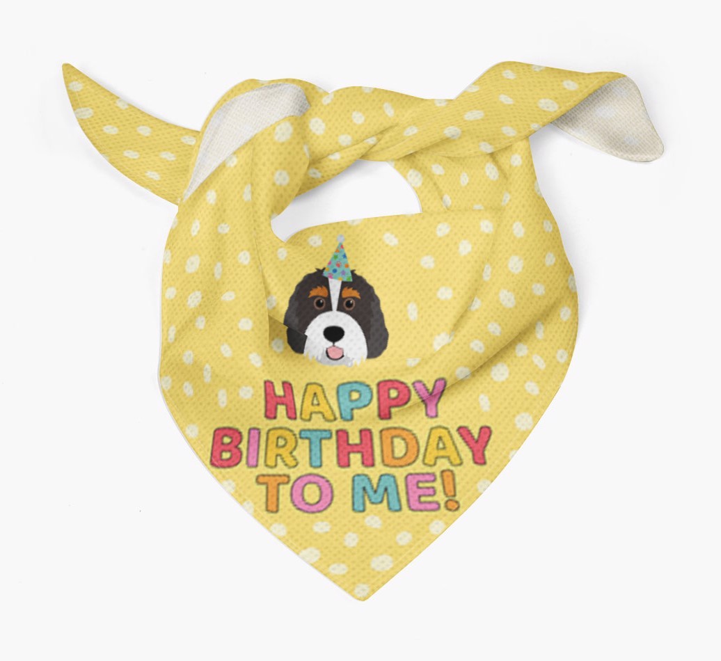 'Happy Birthday To Me' - Personalized {breedFullName} Bandana