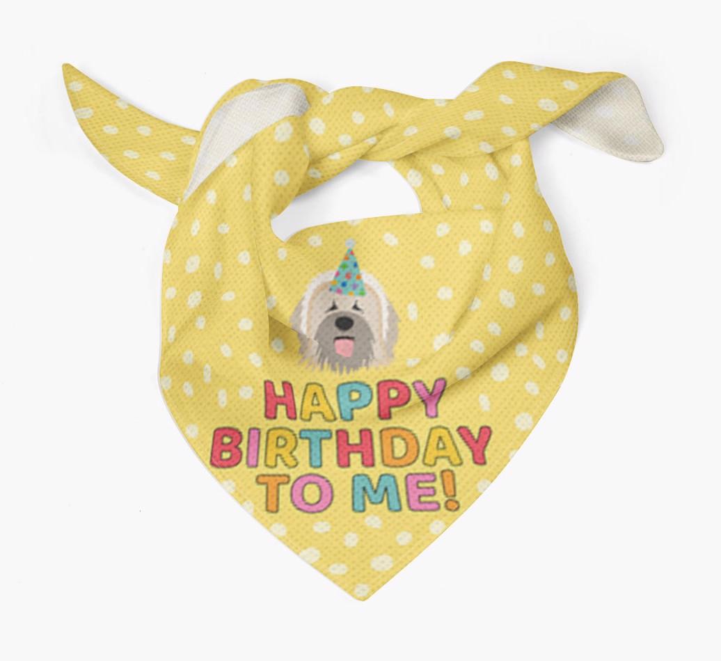 'Happy Birthday To Me' - Personalized {breedFullName} Bandana