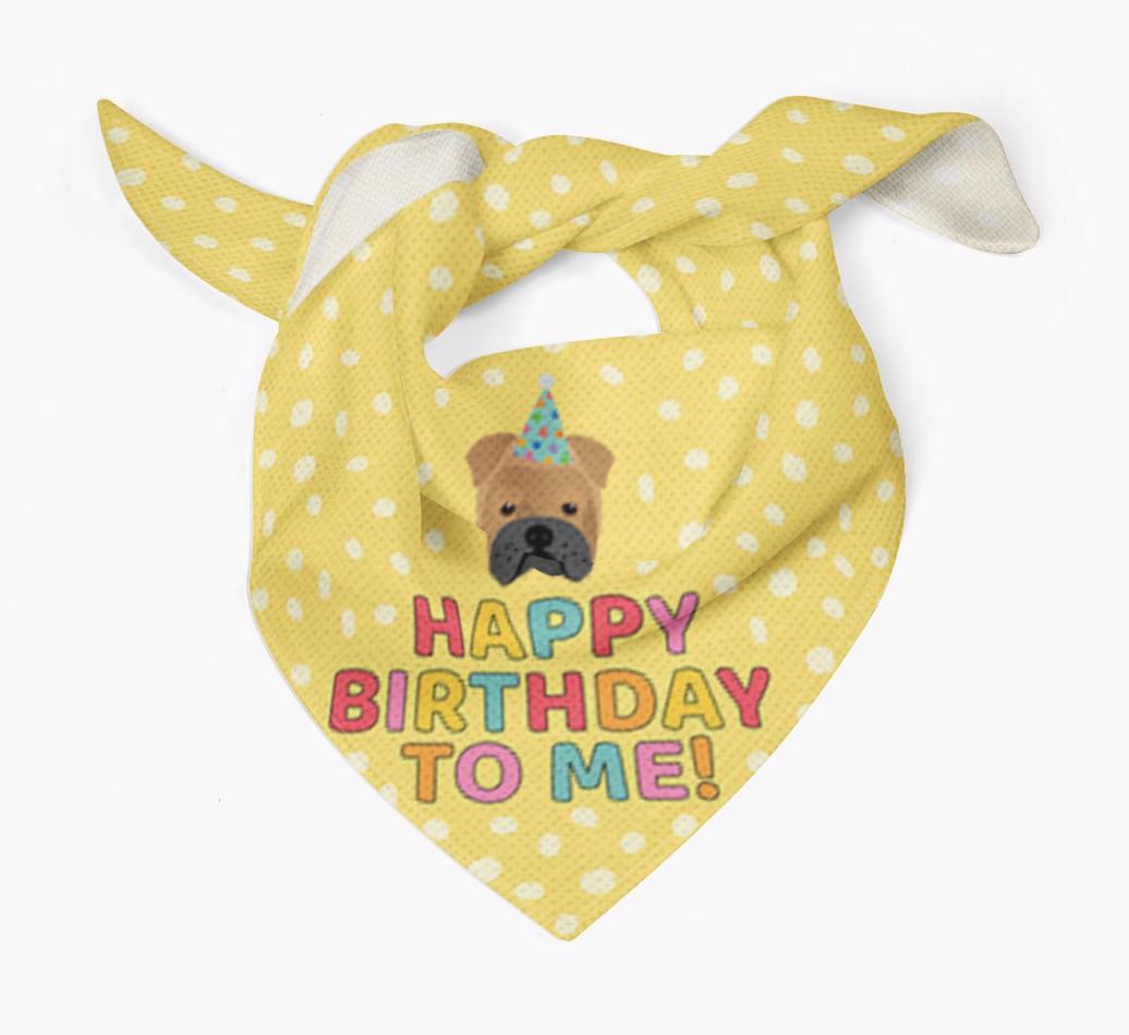 'Happy Birthday To Me' - Personalized {breedFullName} Bandana