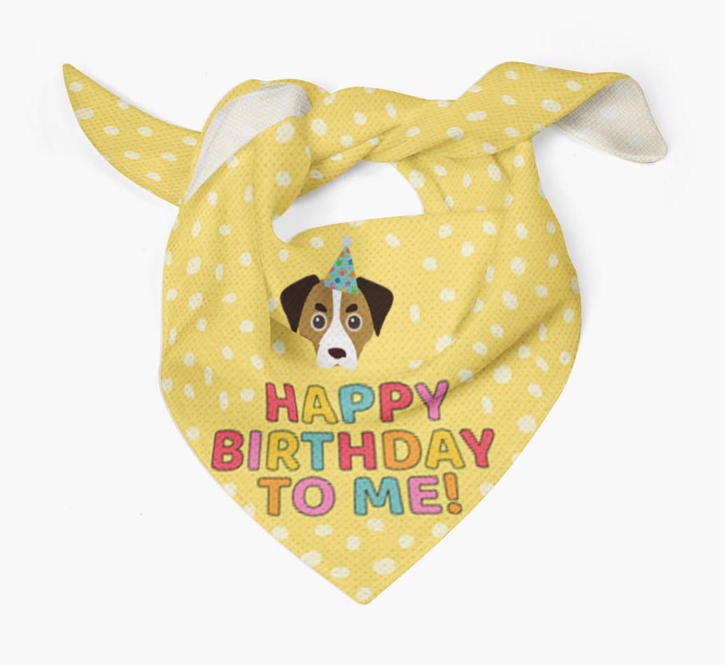 'Happy Birthday To Me' - Personalized {breedFullName} Bandana