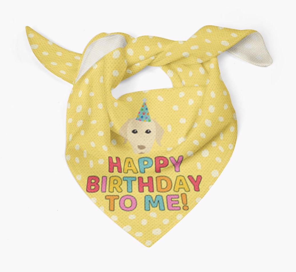 'Happy Birthday To Me' - Personalized {breedFullName} Bandana
