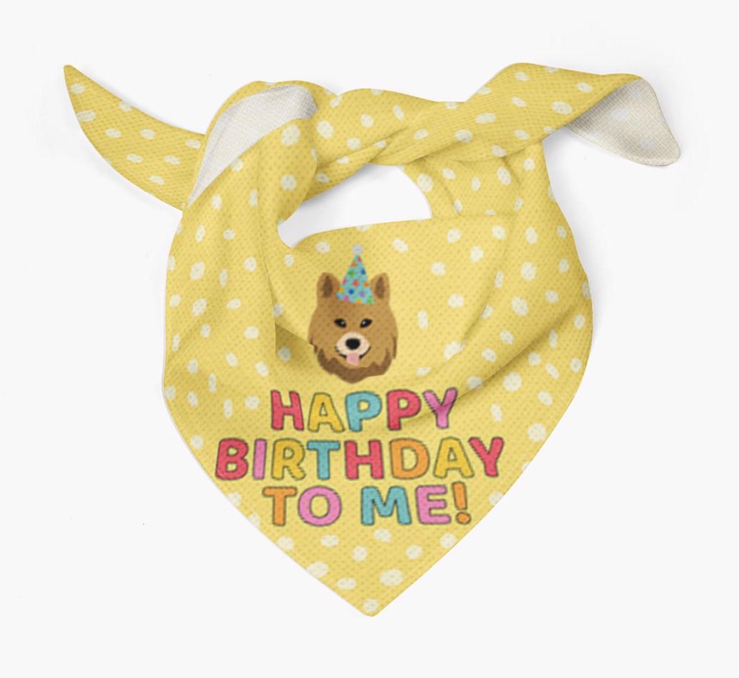 'Happy Birthday To Me' - Personalized {breedFullName} Bandana