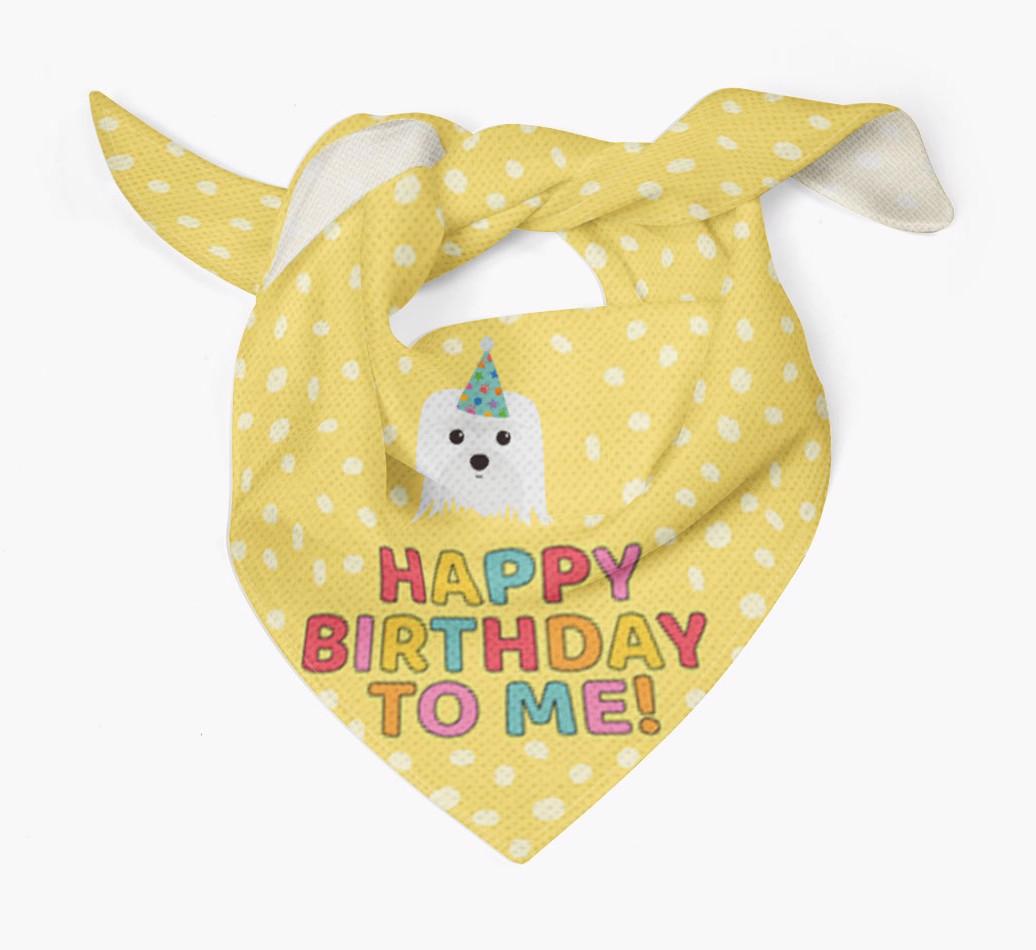 'Happy Birthday To Me' - Personalized {breedFullName} Bandana