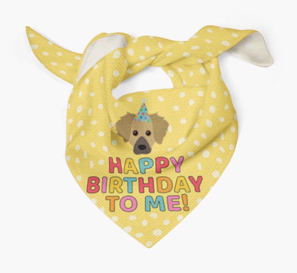 'Happy Birthday To Me' - Personalized {breedFullName} Bandana