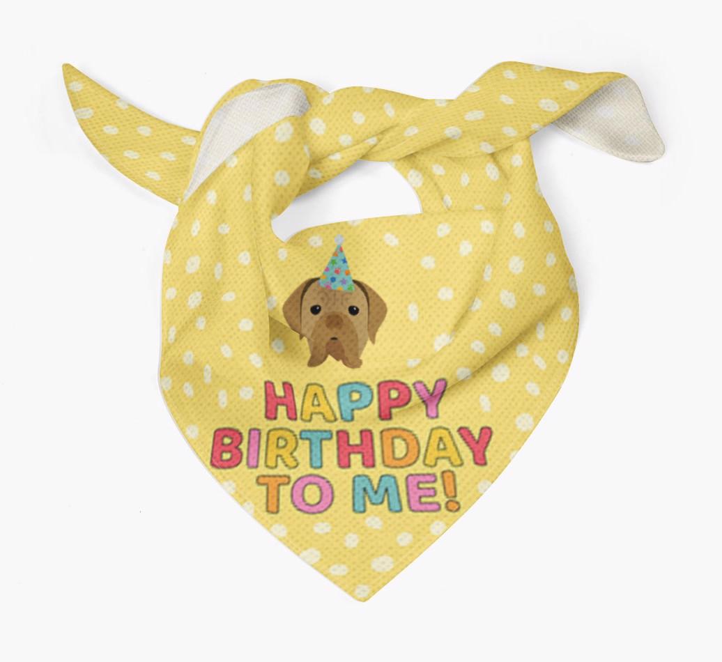 'Happy Birthday To Me' - Personalized {breedFullName} Bandana