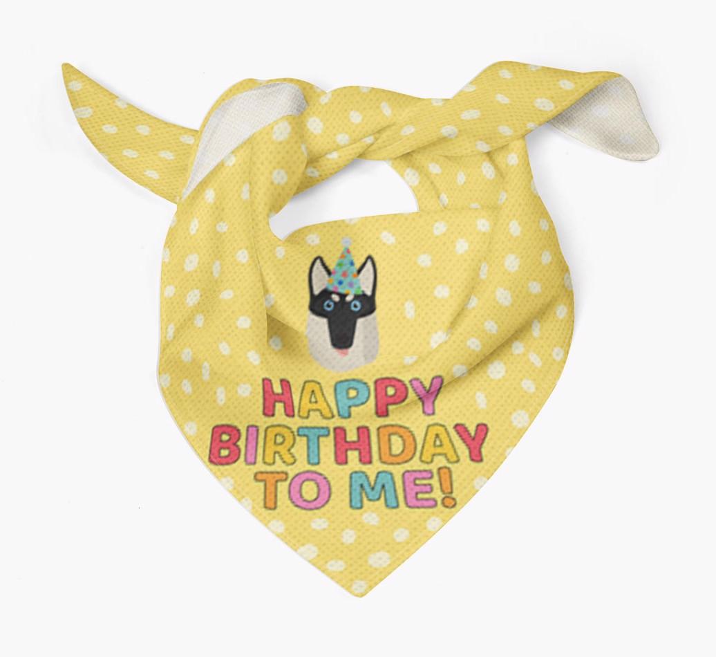 'Happy Birthday To Me' - Personalized {breedFullName} Bandana