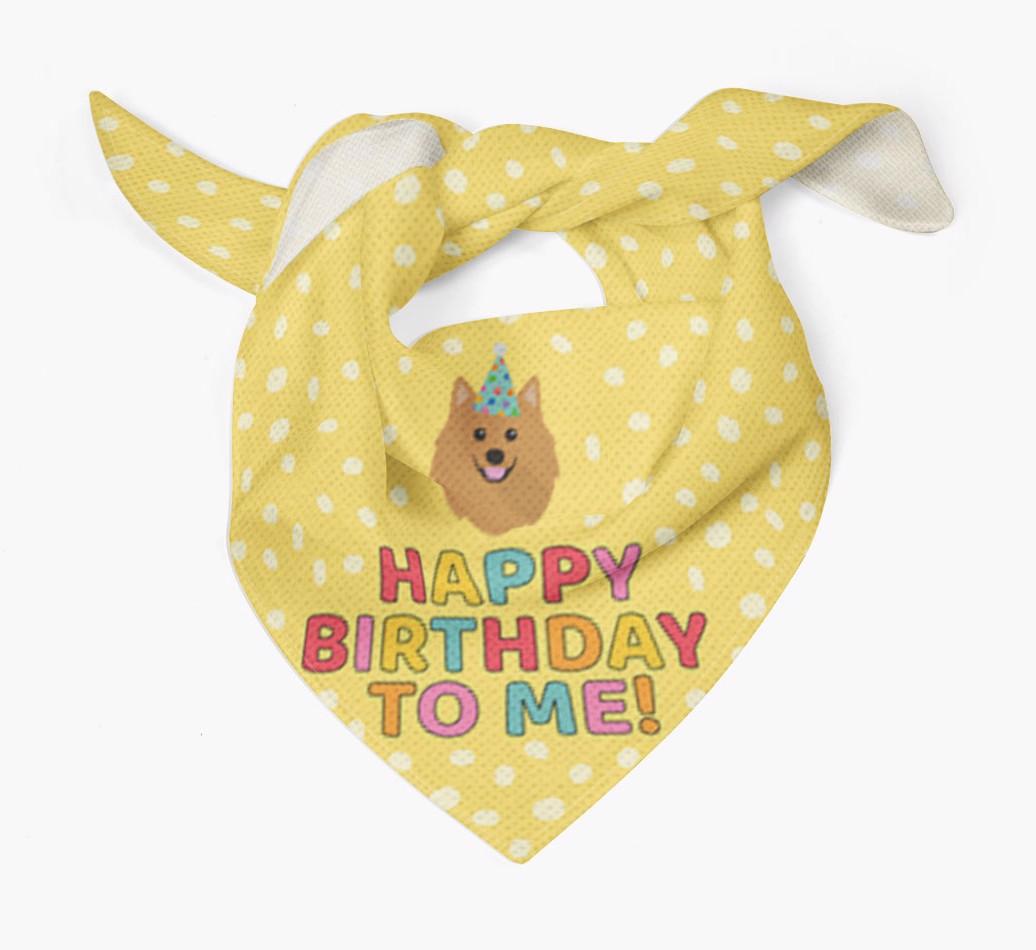 'Happy Birthday To Me' - Personalized {breedFullName} Bandana