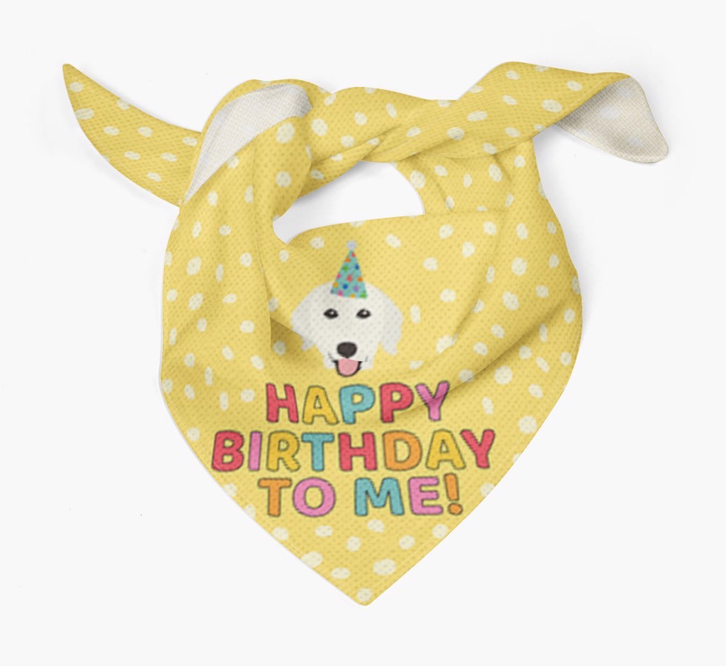 'Happy Birthday To Me' - Personalized {breedFullName} Bandana