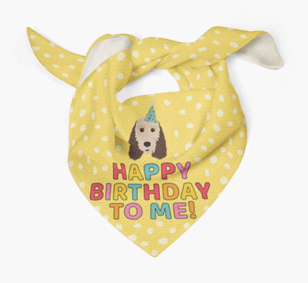 'Happy Birthday To Me' - Personalized {breedFullName} Bandana
