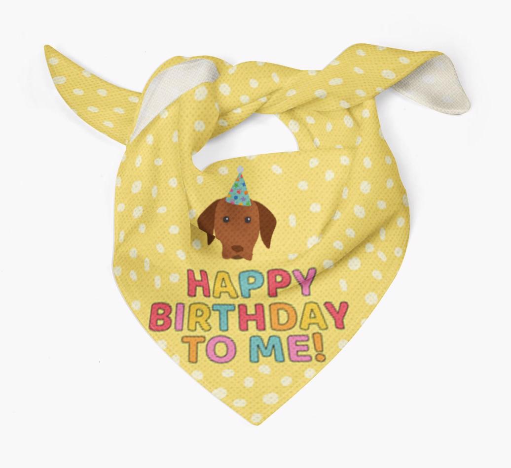 'Happy Birthday To Me' - Personalised {breedFullName} Bandana