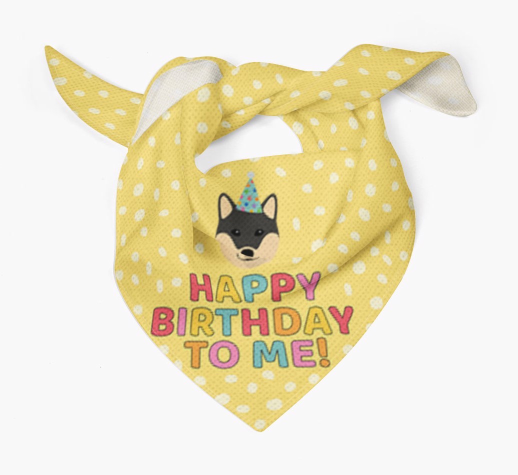 'Happy Birthday To Me' - Personalized {breedFullName} Bandana