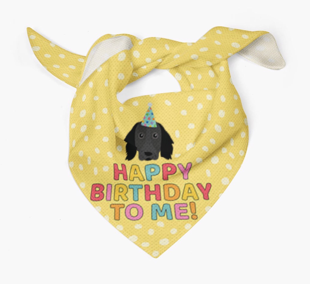 'Happy Birthday To Me' - Personalized {breedFullName} Bandana