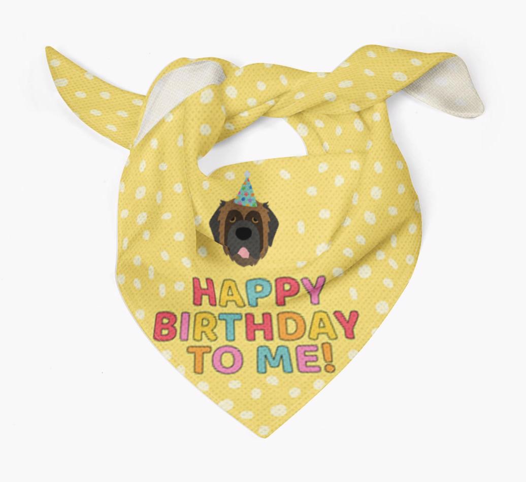 'Happy Birthday To Me' - Personalized {breedFullName} Bandana
