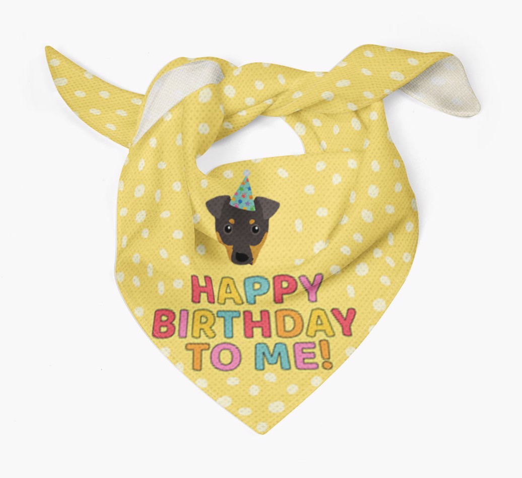 'Happy Birthday To Me' - Personalized {breedFullName} Bandana