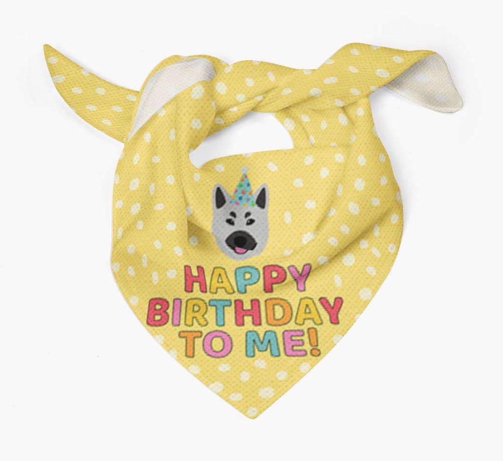 'Happy Birthday To Me' - Personalized {breedFullName} Bandana