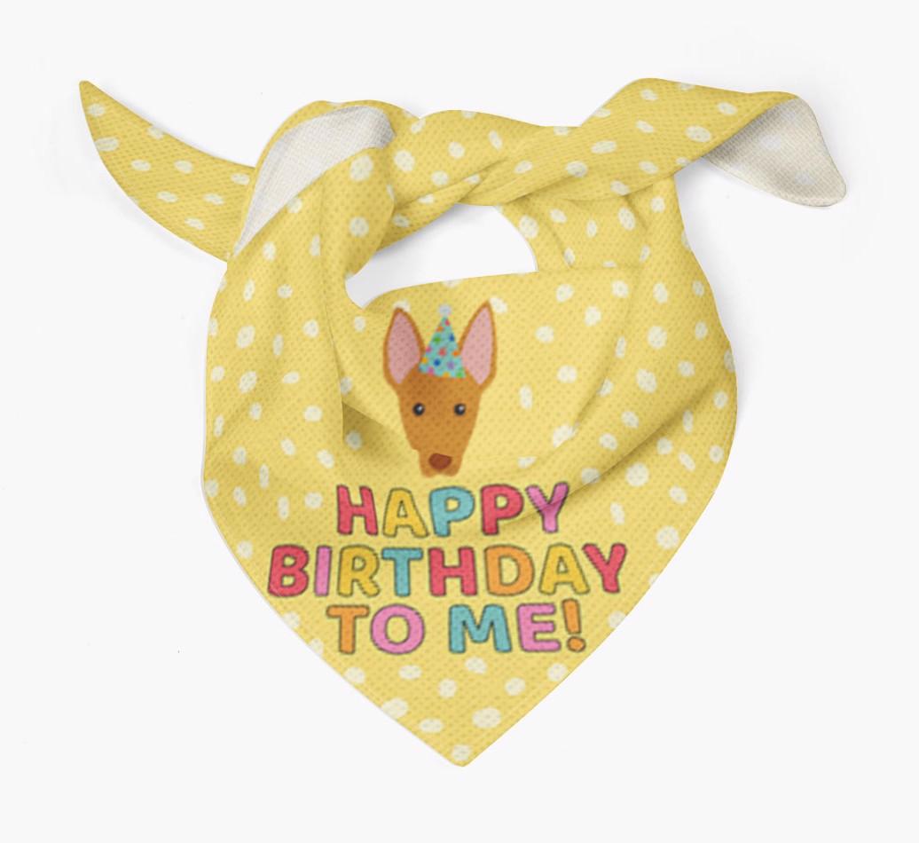 'Happy Birthday To Me' - Personalised {breedFullName} Bandana