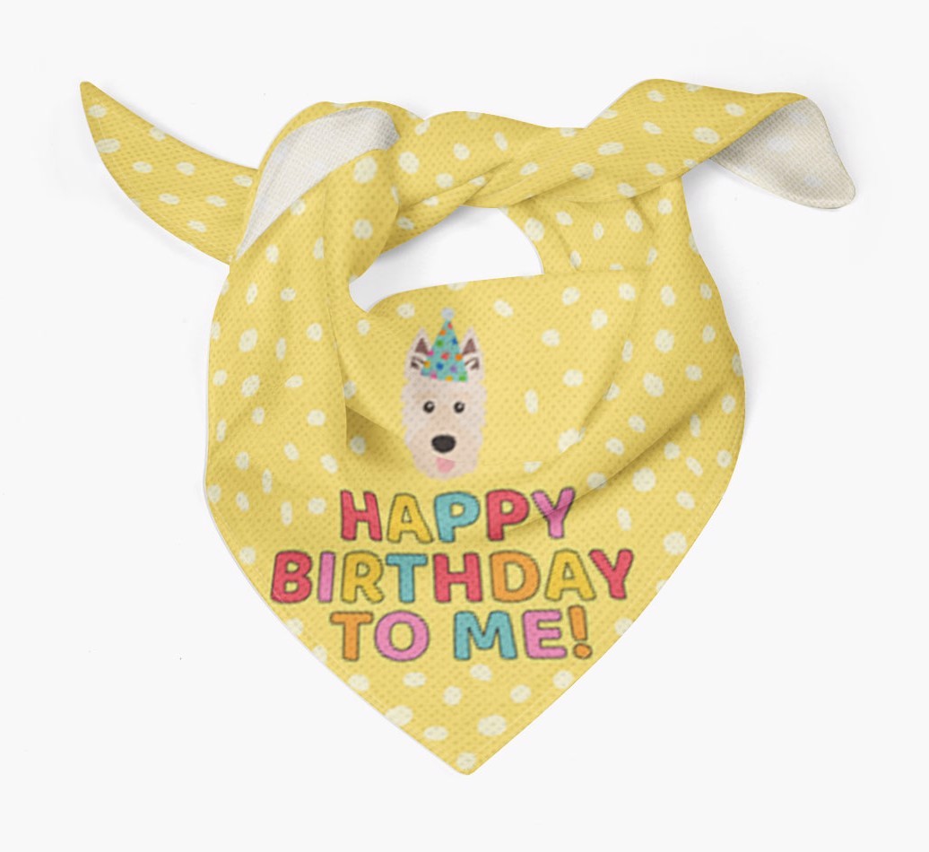 'Happy Birthday To Me' - Personalized {breedFullName} Bandana