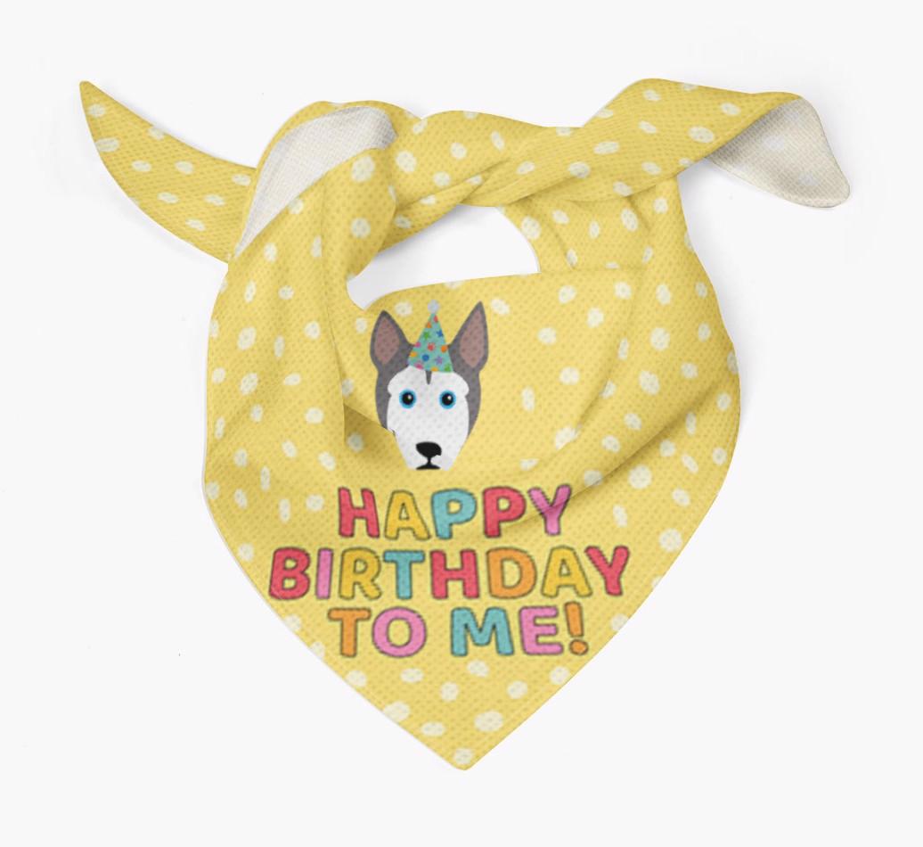 'Happy Birthday To Me' - Personalized {breedFullName} Bandana