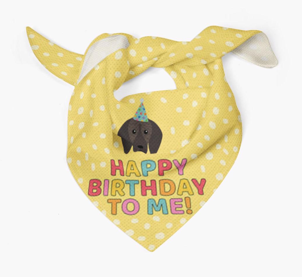 'Happy Birthday To Me' - Personalized {breedFullName} Bandana