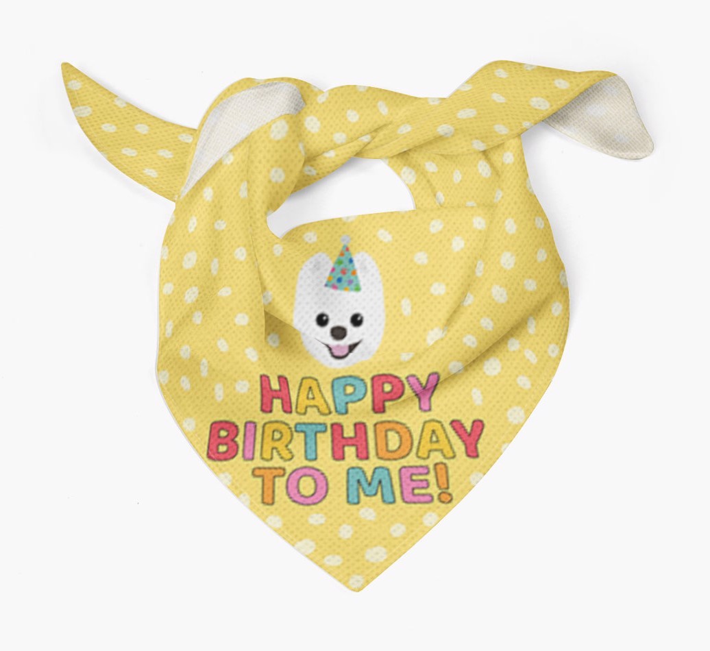'Happy Birthday To Me' - Personalized {breedFullName} Bandana