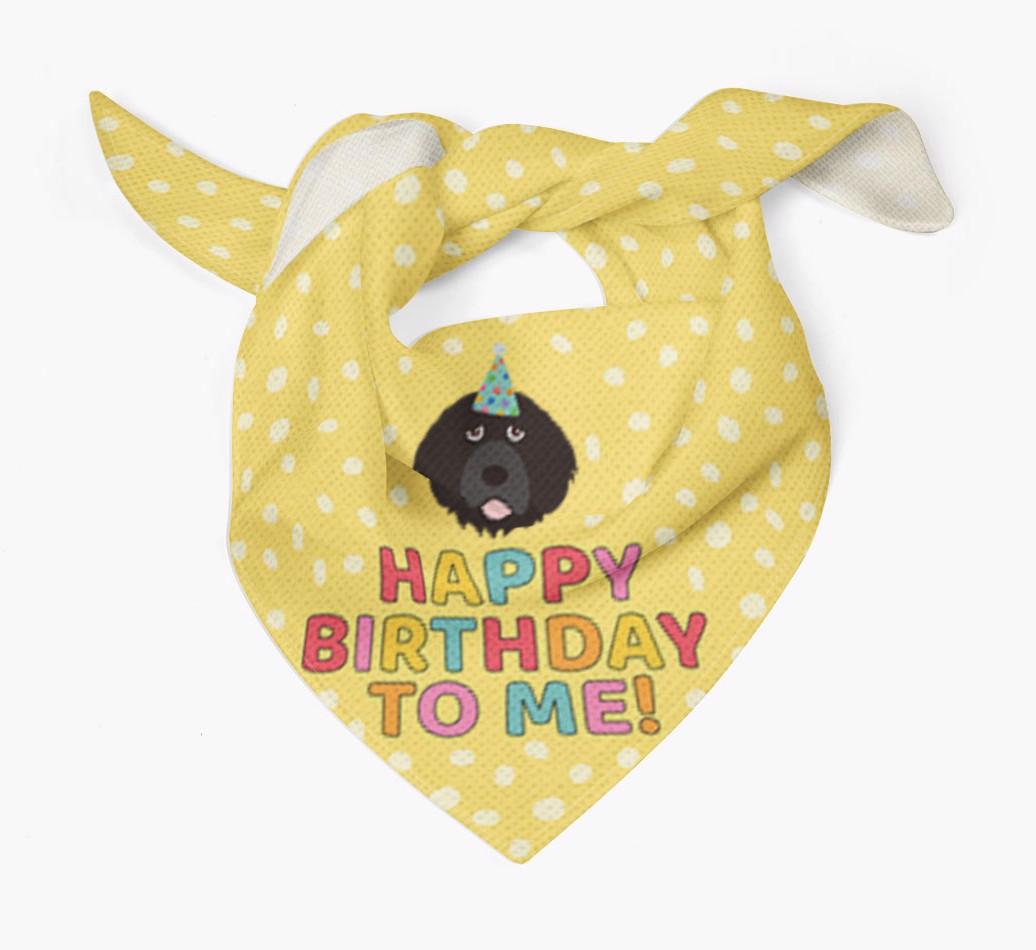 'Happy Birthday To Me' - Personalized {breedFullName} Bandana