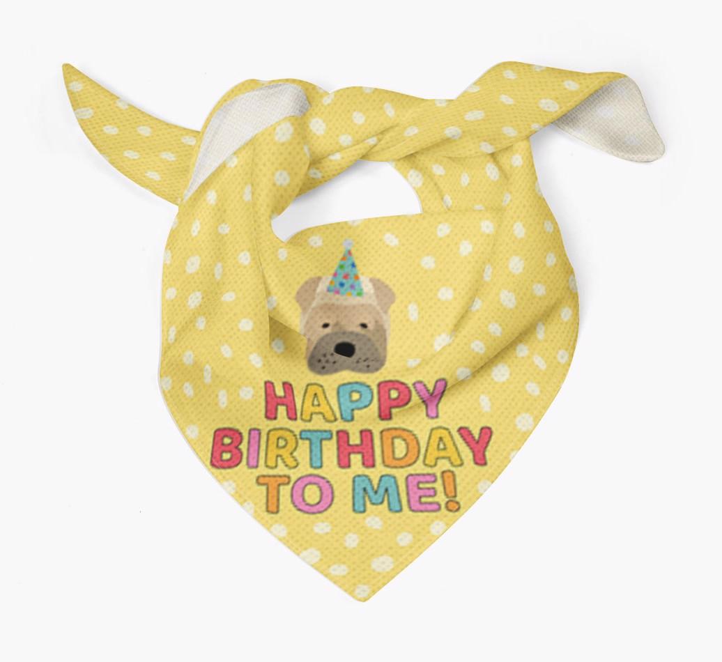 'Happy Birthday To Me' - Personalized {breedFullName} Bandana