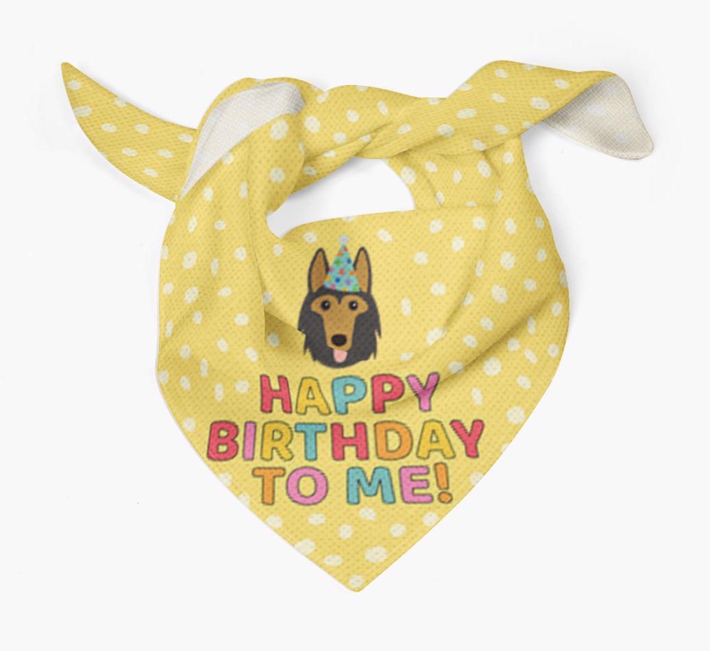 'Happy Birthday To Me' - Personalized {breedFullName} Bandana
