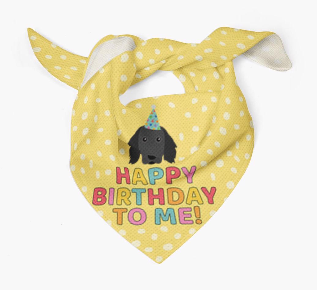 'Happy Birthday To Me' - Personalized {breedFullName} Bandana