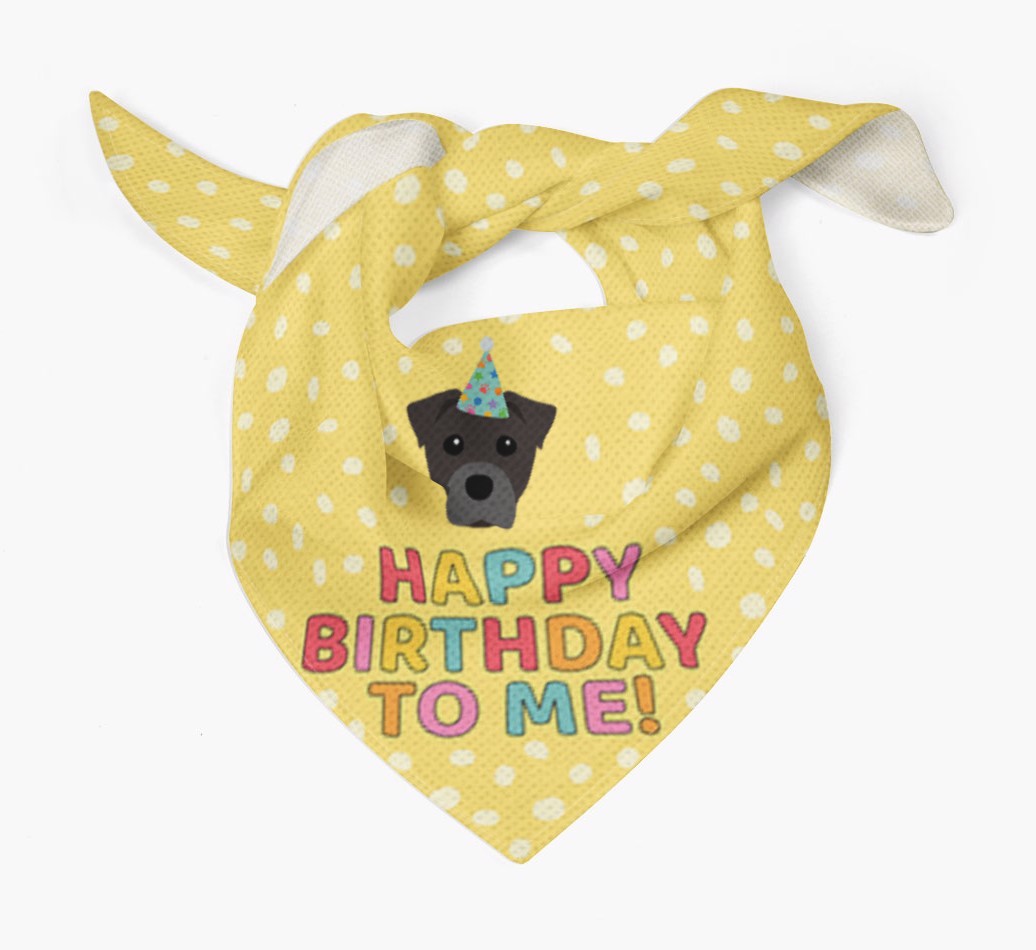 'Happy Birthday To Me' - Personalized {breedFullName} Bandana