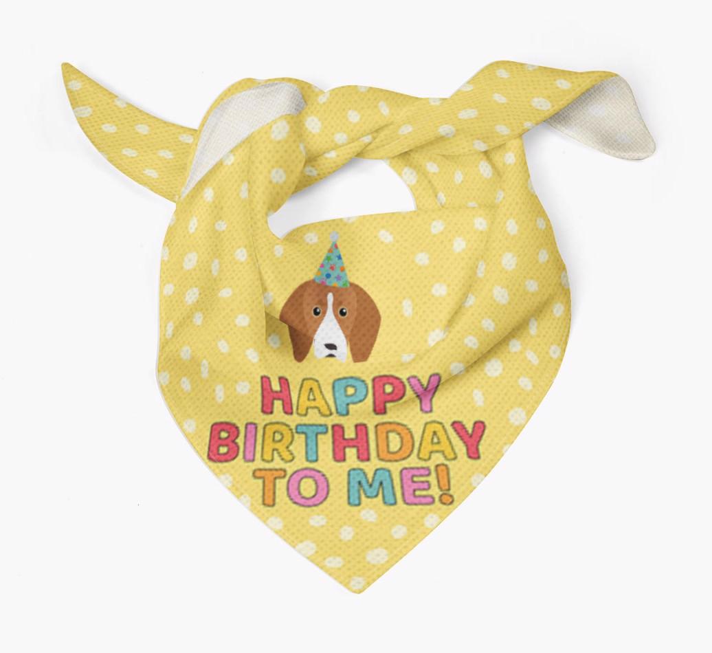 'Happy Birthday To Me' - Personalized {breedFullName} Bandana