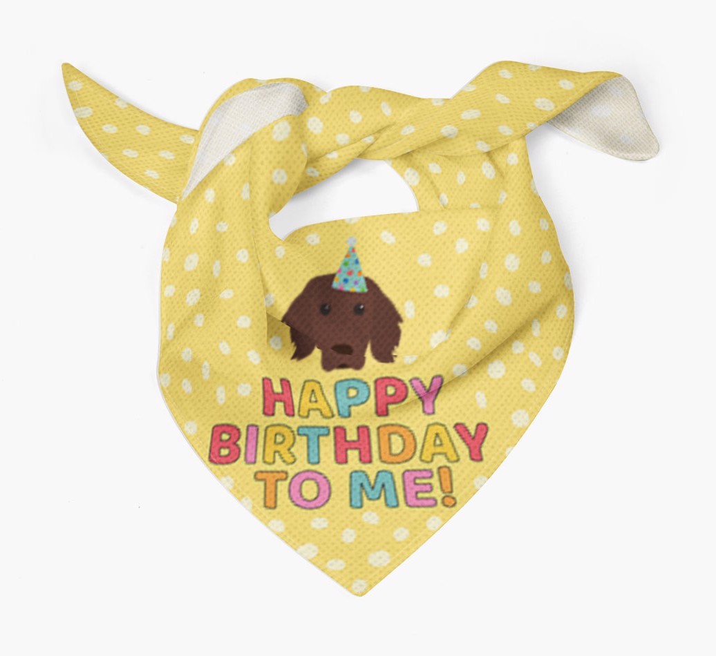 'Happy Birthday To Me' - Personalized {breedFullName} Bandana