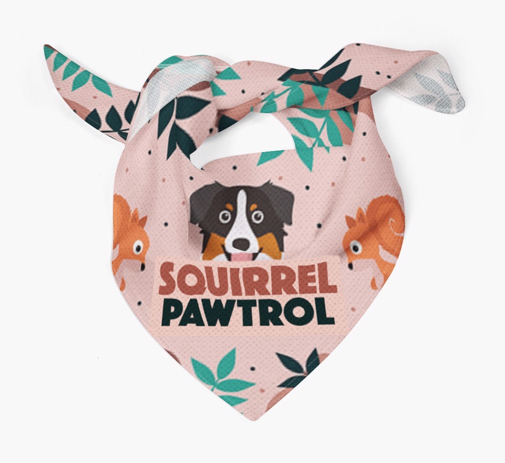 'Squirrel Pawtrol' - Personalized {breedFullName} Bandana