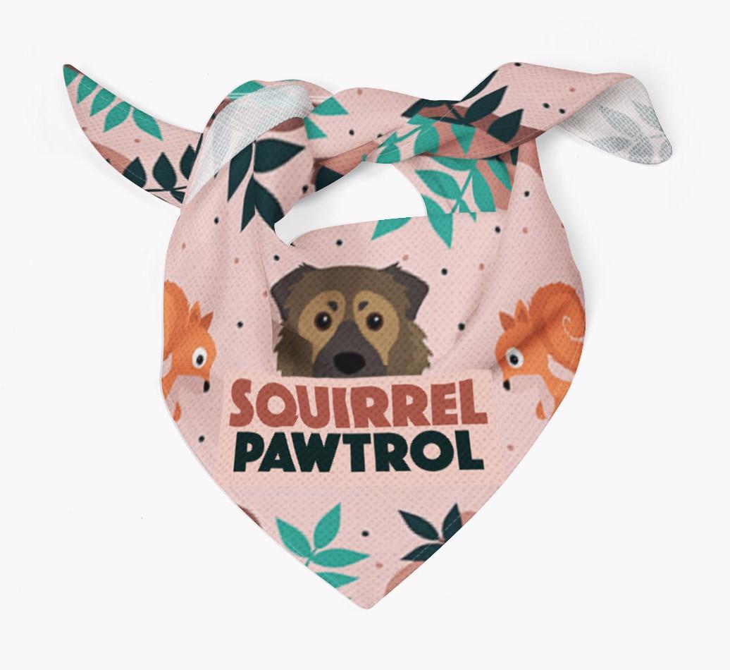 'Squirrel Pawtrol' - Personalized {breedFullName} Bandana