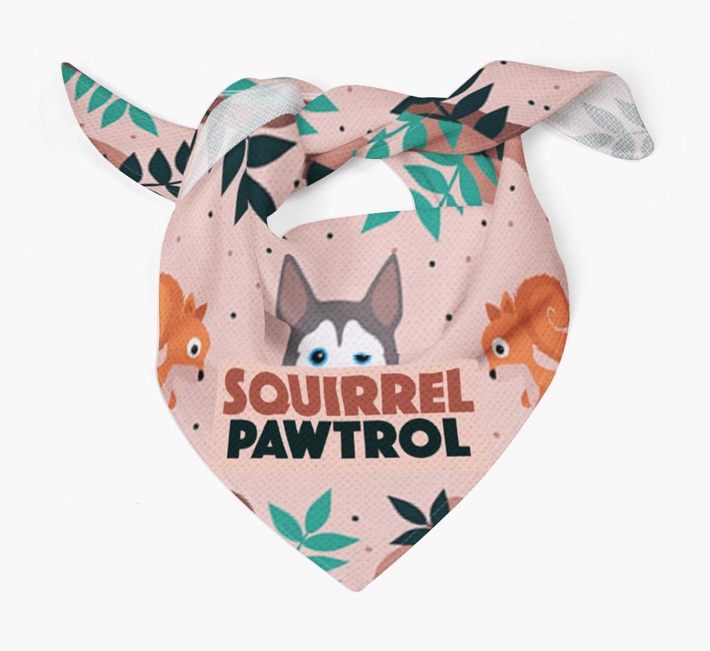 'Squirrel Pawtrol' - Personalized {breedFullName} Bandana