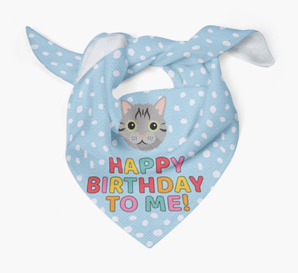 'Happy Birthday To Me' - Personalised {breedFullName} Bandana