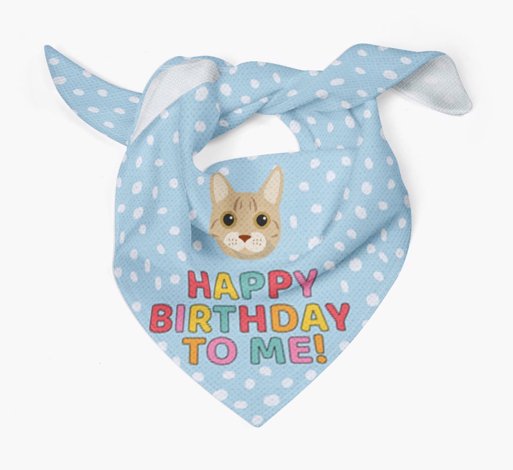 'Happy Birthday To Me' - Personalised {breedFullName} Bandana