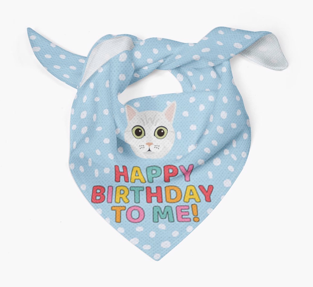 'Happy Birthday To Me' - Personalised {breedFullName} Bandana