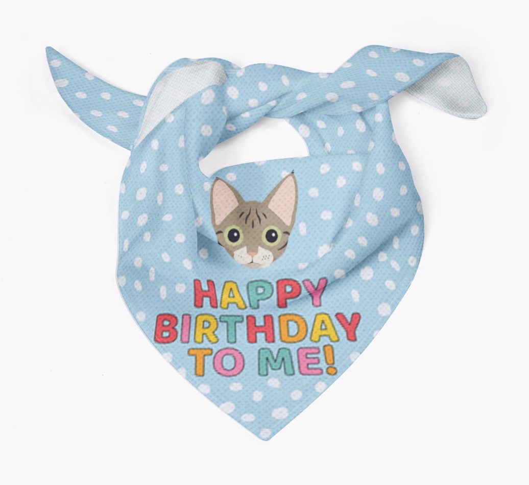 'Happy Birthday To Me' - Personalised {breedFullName} Bandana