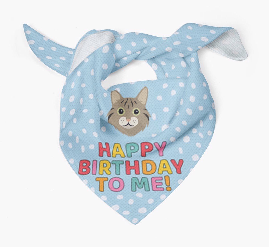 'Happy Birthday To Me' - Personalised {breedFullName} Bandana