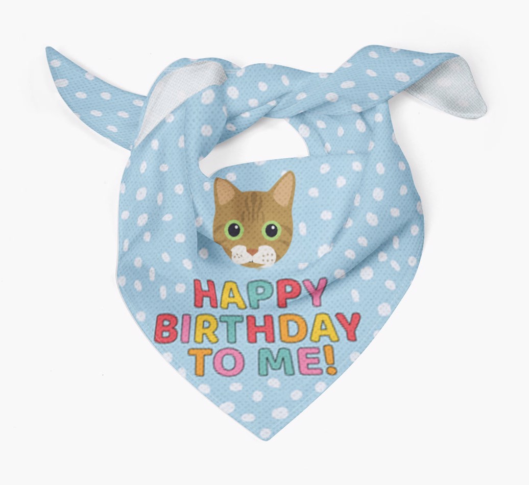 'Happy Birthday To Me' - Personalised {breedFullName} Bandana