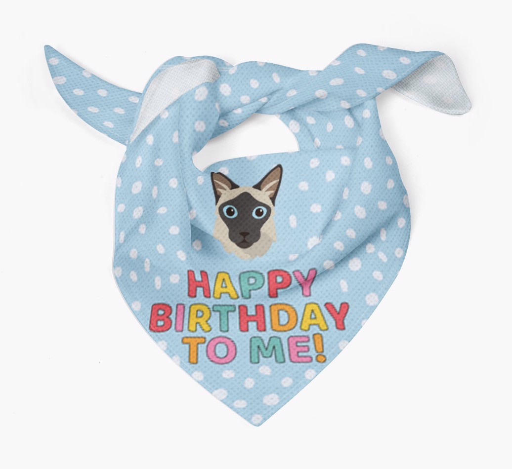 'Happy Birthday To Me' - Personalised {breedFullName} Bandana