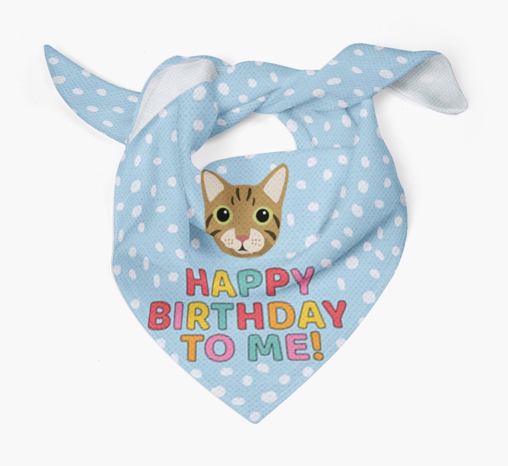 'Happy Birthday To Me' - Personalised {breedFullName} Bandana